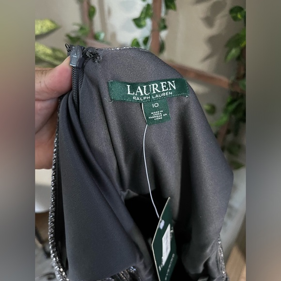 ▫️NWT Ralph Lauren Metallic Silver Evening Gown 10 - Picture 9 of 10